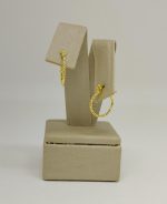 ARGOLA ENCAIXE FIO DIAMANTADO BANHO DOURADO