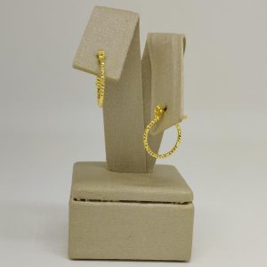 ARGOLA ENCAIXE FIO DIAMANTADO BANHO DOURADO