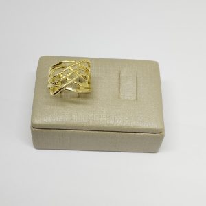 ANEL FRIZADO BANHO DOURADO