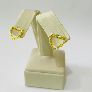 BRINCO CORR CORAÇAO BANHO DOURADO