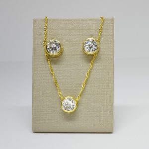 CONJUNTO PINGO DE LUZ G BANHO DOURADO