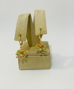 ARGOLA PEND. FLOR BANHO DOURADO