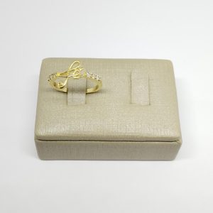 ANEL FE CRAVEJADO BANHO DOURADO