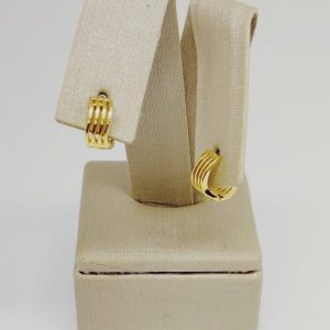 ARGOLA DE PRESSAO DETALHADA BANHO DOURADO