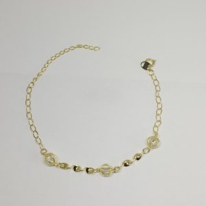 PULS TRES BOLAS C/ ZIRC BANHO DOURADO