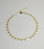 TORNOZELEIRA MINI CIRCULOS BANHO DOURADO