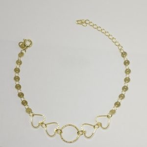 PULS QUATRO CORACOES E CIRC. FRIZ  BANHO DOURADO