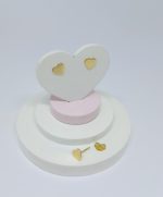 BRINCO PLACA CORACAO LISA BANHO DOURADO