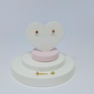 BRINCO BP PEDRA 6,5 REDONDA BANHO DOURADO