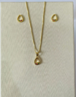 CONJUNTO GOTA E 3 PEDRAS SM BANHO DOURADO