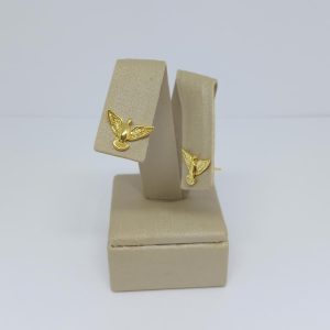 BRINCO POMBA BANHO DOURADO