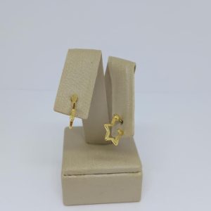 fora de linha BRINCO MEIA ESTRELA LISA BANHO DOURADO