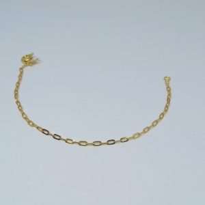 PULSEIRA INF. JUVENIL ELOS LISOS BANHO DOURADO