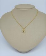 GARGANTILHA  CORR BOLAS PEN ZIRC JOANINHA  BANHO DOURADO