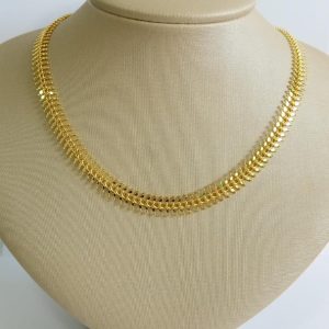 CHOKER TODA TRABALHADA BANHO DOURADO