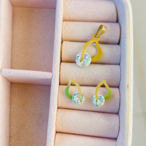 CONJUNTO GOTA C PEDRA BRUTO