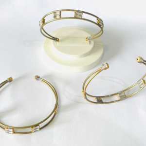 BRACELETE 8 ZIRCONIAS BAGUETE BRUTO