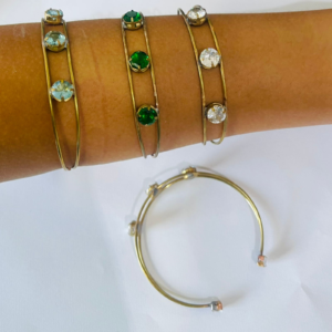 BRACELETE 3 ZIRC. RED. E 2 CARRE BRUTO