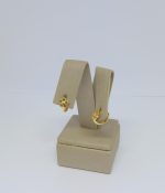 ARGOLA DE CLIQUE FLOR SM BANHO DOURADO