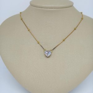 GARGANTILHA 45CM DE BOLAS COM ZIRC 10X10 BRUTO