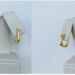 ARGOLA QUAD. LISA TAM M BANHO DOURADO