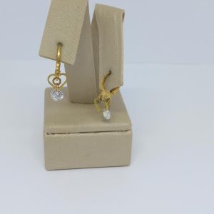 ARGOLA PEN. CORACAO VAZ. E ZIRC BRUTO