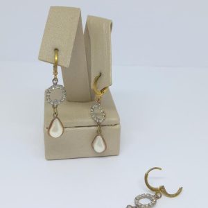 ARGOLA PEND CIRC. E GOTA PEROLA BRUTO