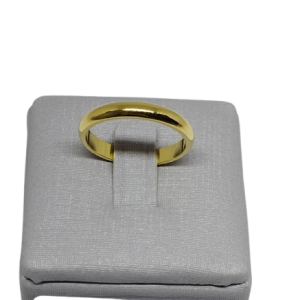 ALIANCA ABAOLADA 3MM SM BANHO DOURADO