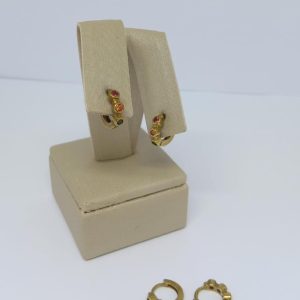 ARGOLA CRAV. TRES ZIRC COLORIDA BRUTO