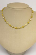 CHOKER PEROLA E BOLA CRAQUELADA BRUTO