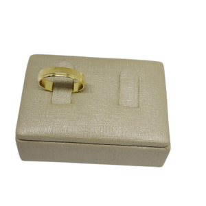 ALIANCA DIAMANTADA 4MM SM BANHO DOURADO