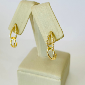 BRINCO VAZADO CRAV. BANHO DOURADO