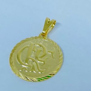 PINGENTE FLAMENGO BANHO DOURADO