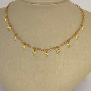 CHOKER PEND CRUCIFIXOS BRUTO