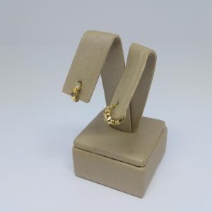 ARGOLA CRAV. DUAS ZIRC CRISTAL SM BANHO DOURADO