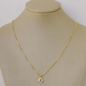 GARGANTILHA 45CM CIRC. CRAV. BANHO DOURADO