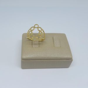 ANEL CENTRO CIRCULO VAZ BANHO DOURADO