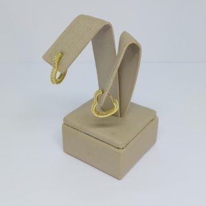 ARGOLA CRAV. CORACAO TAM M BANHO DOURADO