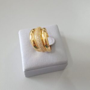 ANEL TRIO CRAV. BANHO DOURADO