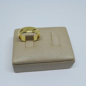 ALIANCA 6MM BALAOZINHO RECARTILHO BANHO DOURADO