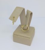 ARGOLA FIO LISO ACHATADO BANHO DOURADO