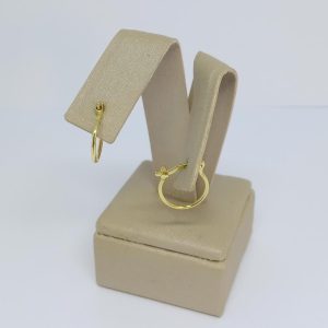 ARGOLA FIO LISO ACHATADO BANHO DOURADO