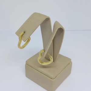 ARGOLA CRAV CORACAO TAM G BANHO DOURADO