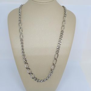 CORDAO 60CM TRES ELOS LARGOS ACO