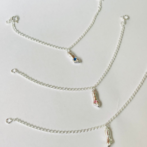 PULSEIRA INFANTIL UMA FIGA  BANHO PRATEADO