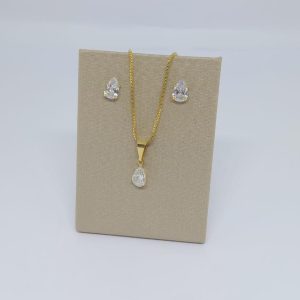 CONJUNTO GOTA 5X7 BANHO DOURADO