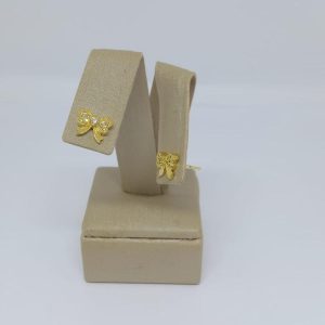 BRINCO LACO CRAVEJADO BANHO DOURADO