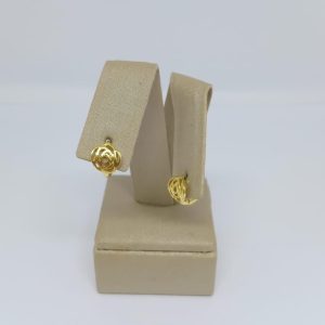 ARGOLA PRESSAO ROSA PEQ BANHO DOURADO