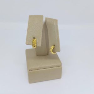 ARGOLA CLIQUE TRABALHADA BANHO DOURADO