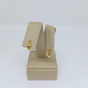 ARGOLA PREENCHIDA DE CORACOES BANHO DOURADO